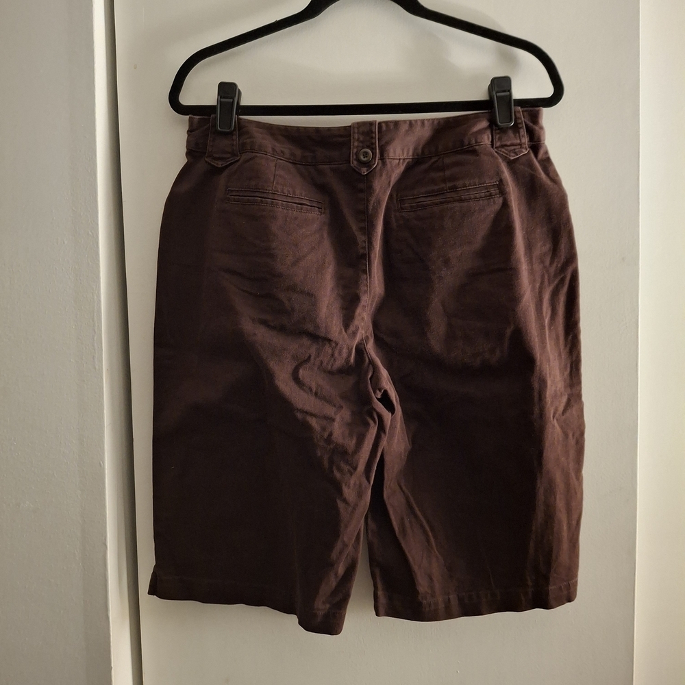 Fashion Bug Women's Dark Brown Bermuda Shorts Casual Style - Picture 2 of 7